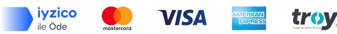 iyzico, Mastercard, Visa, American Express, Troy ödeme yöntemleri